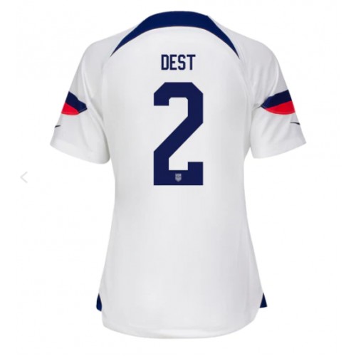 Maillot de foot États-Unis Sergino Dest #2 Domicile Femmes Monde 2022 Manches Courte